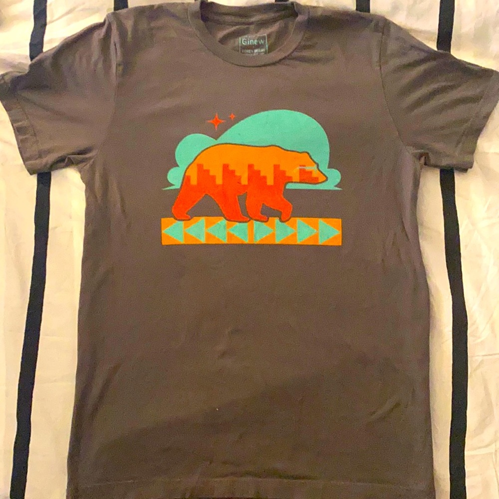 CA Bear Vintage T, grey, M